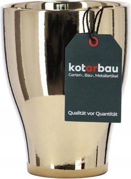 Kryt kvetináča glazovaná keramika zlatá