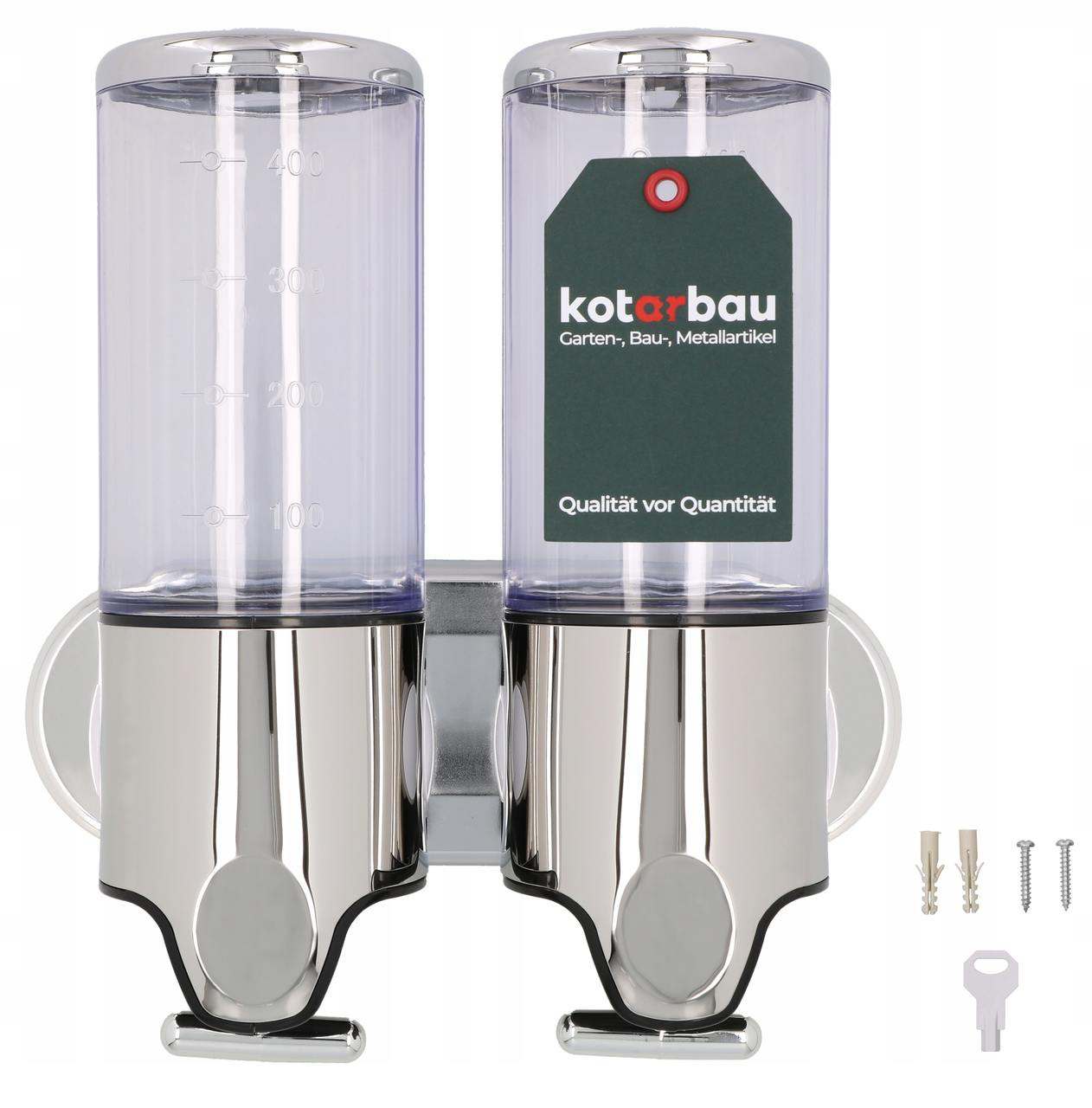 Nástenný dávkovač na kúpeľňové tekuté mydlo 0,5 l - 2 ks.