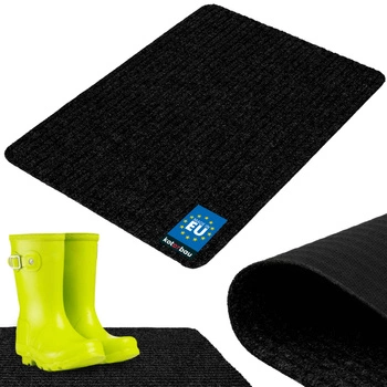 Rohožka na topánky savá protišmyková koberec rohož čierna 70x50 cm
