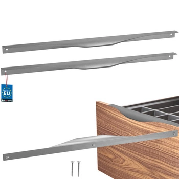 Úchyt nábytkový hliníkový strieborný 416/436 mm sada 2 ks.