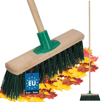 Kefa metla drevená nylon 30 cm + drevená rúčka