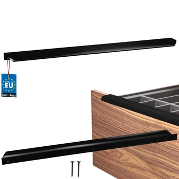 Úchyt nábytkový hliníkový čierny mat 416/436 mm
