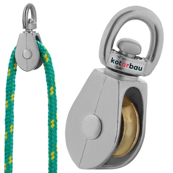 Jednoduchá poniklovaná káblová kladka 3/4" fi 5 mm