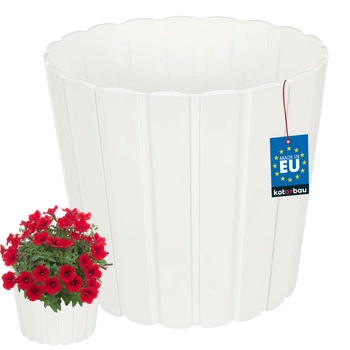 Kvetináč plastový biely 26,5 cm