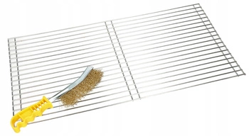 Grilovací rošt z nehrdzavejúcej ocele 60x40 cm + kefa