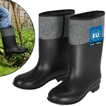 Gumové čižmy plstené izolované protišmykové čierne 45