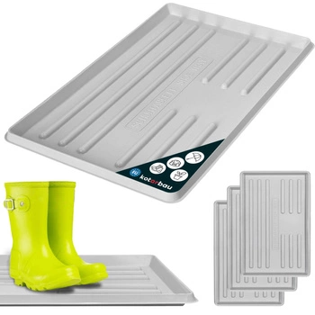 Odkvapkávač na topánky 60x40 cm sada 3 ks. – Farba sivá