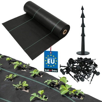 Záhradná textília univerzálna proti burine s kolíkmi 110 g/m2 1,6x100 m