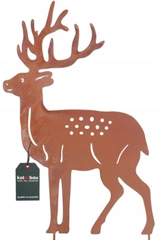 Figúrka jeleňa kovový ornament záhrada hrdza