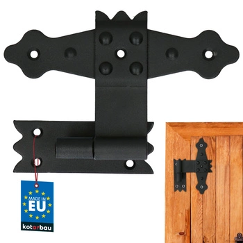 Záves pre okenice altánok stredový oceľový retro čierny 160 mm