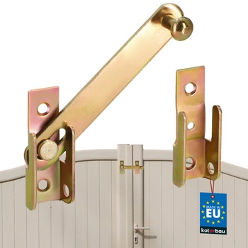 Záver zámok okenice altány brány oceľ zlatá 120 mm