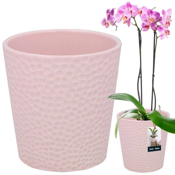 Keramický kvetináč ružová rastliny orchidey 9,5 cm