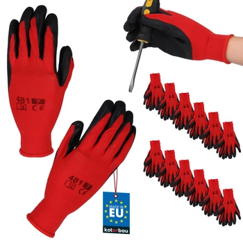 Pracovné rukavice dragon protišmykové latex veľkosť 7 sada 12 ks.