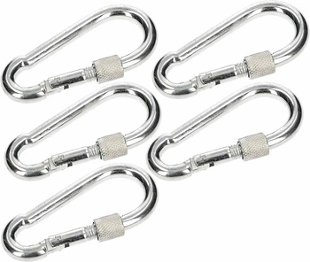 Karabína otočná 90 lanový hák - 5 ks.