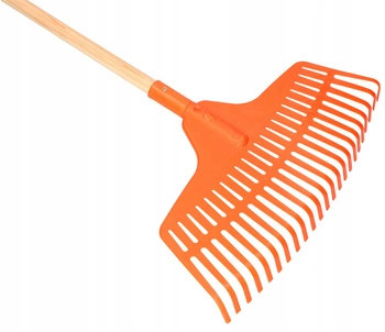 Záhradné hrable na lístie s 23 hrotmi a násadou