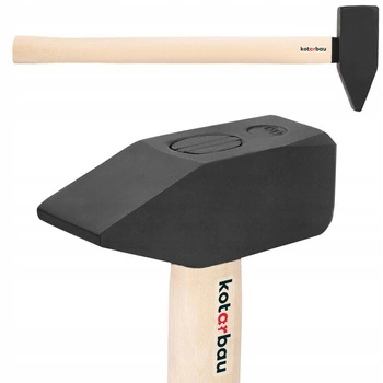 Zámočnícke kladivo oceľové 4 kg pribíjanie drevená rukoväť