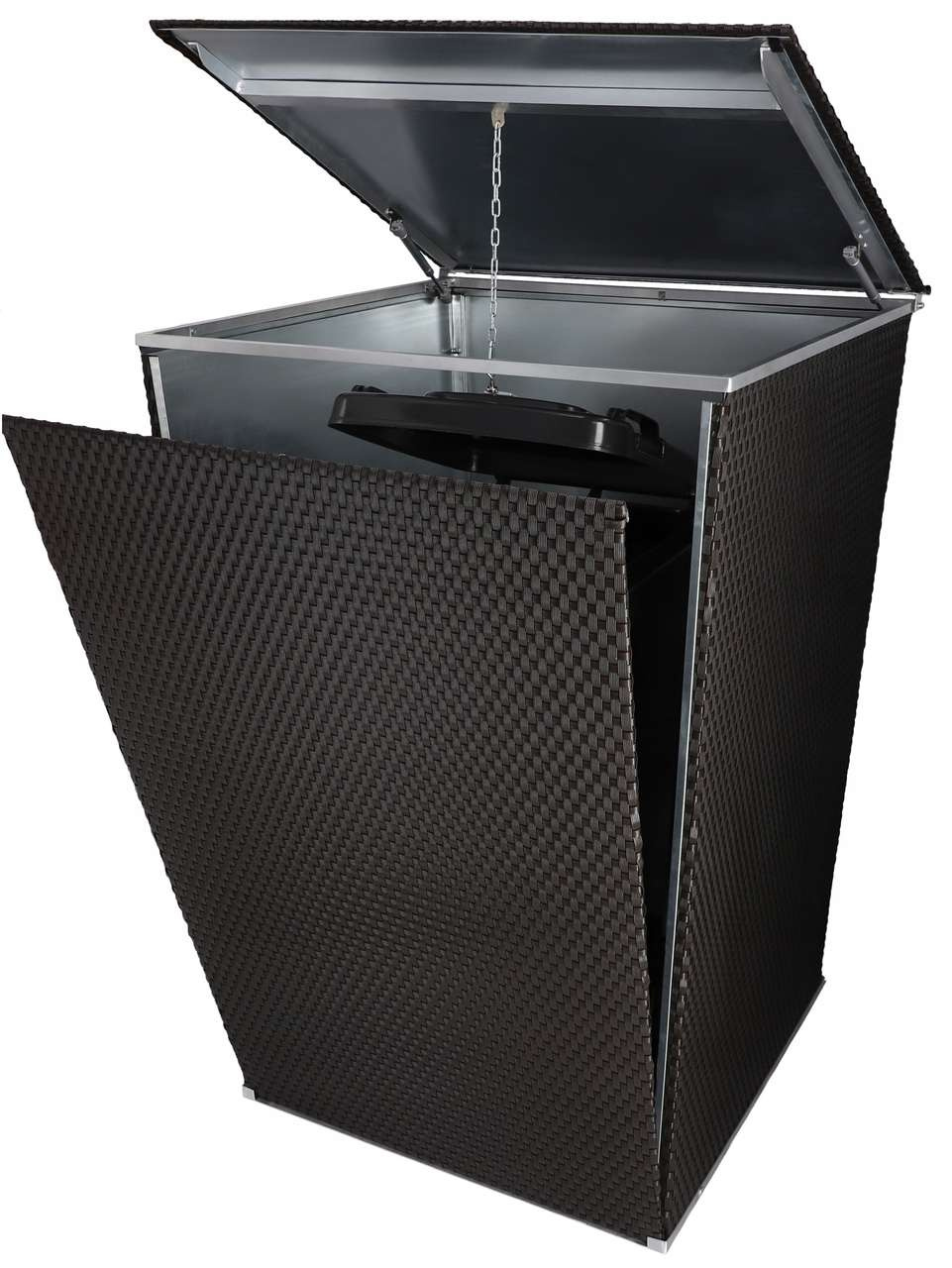 Kryt koša technoratan ochranný kryt na odpadkový kôš - Farba tmavo hnedá