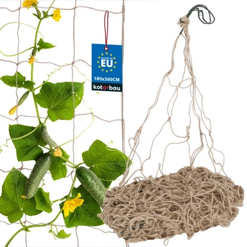 Jutová sieť na popínavé rastliny záhrada paradajky uhorky 180x360 cm