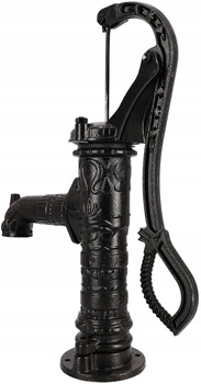 Ručná záhradná pumpa abisínská na vodu, liatinová - Farba čierna