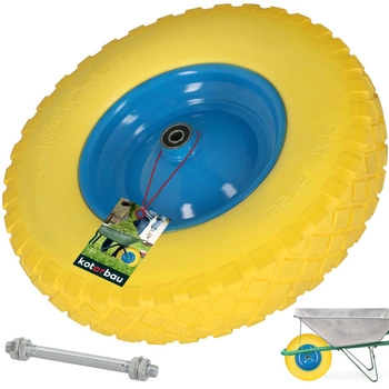 Koleso pre vozík 4.00-8 polyuretán - Farba žltá