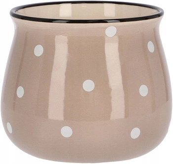 Keramický kvetináč ochranný kvetináč béžový - 125 mm