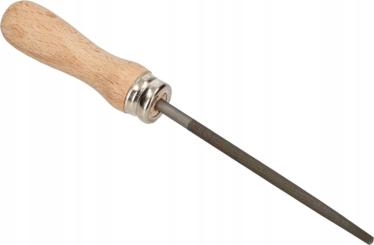 Okrúhly pilník na pracovný stôl s drevenou rukoväťou 10 cm