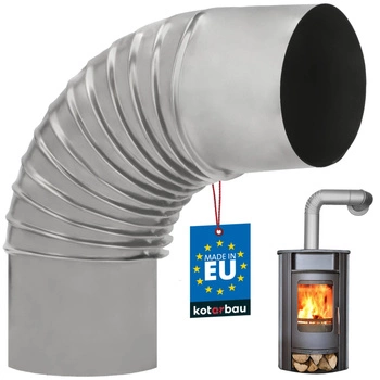 Koleno dymové na komín pre krbové kachle ø120 tepelne odolné
