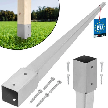 Základňa stĺpa poháňaná kotva zem oceľ 50x50x600 mm