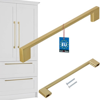 Kuchynská nábytková úchytka klasická moderná dlhá zlatá matná 192 mm