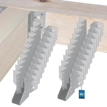 Vešiak na drevené trámy tesárske krokvové 38x111 mm sada 25 ks.