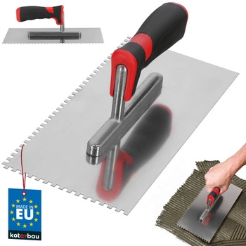 Nerezové hladidlo 270 mm so zubami 4x4 na lepidlo na obklady