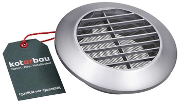 Vetracia mriežka okrúhla s mriežkou fi100 plastová - Farba saténová