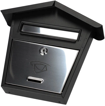 Čierna poštová schránka na noviny 260x170 oceľová poštová schránka