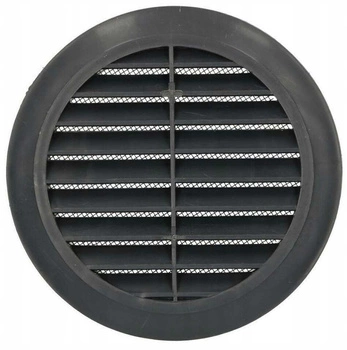 Kruhová plastová vetracia mriežka so sieťkou 125 mm