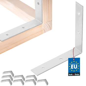 Tesársky uholník nerezový pozinkovaný 100x100x20 mm sada 100 ks.