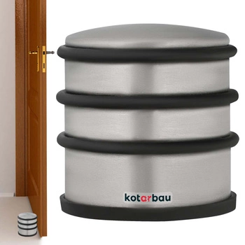 Voľne stojaca dverová zarážka strieborná 7 cm