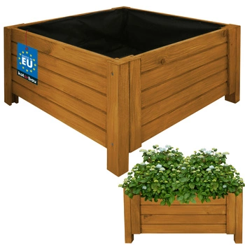 Záhradný kvetináč na terasu vonkajší drevený dub 60x60cm