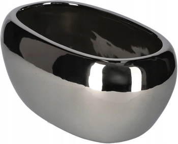 Kvetináč keramický podlhovastý 270 mm - Farba strieborná