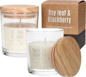 Sklenená sviečka s vôňou sóje - 2 ks