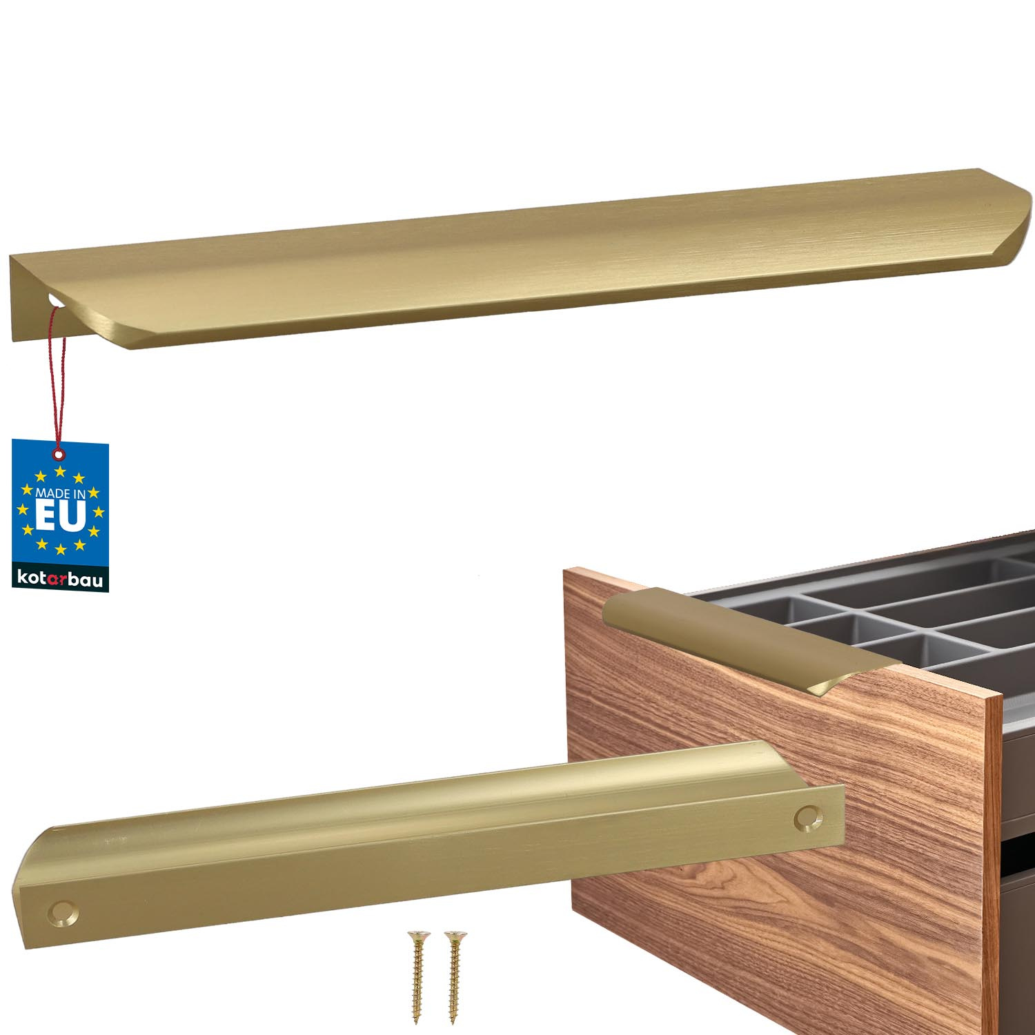 Úchyt nábytkový hliníkový zlatý mat 192/212 mm