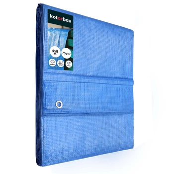 Plachta ochranná pevná hrubá univerzálna modrá 75 g/m2 4x8 m