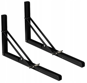 Sklopný držiak police 400 uholník čierny - 2ks.