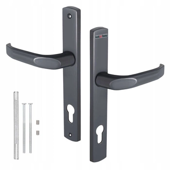 Dverová kľučka dlhý štít na vložku 90 - Farba antracit