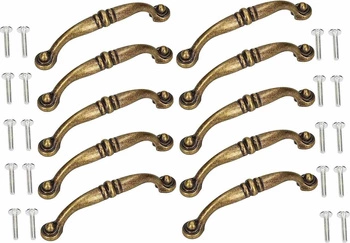 Mâner de mobilier retro patina retro 96 mm set de 10 piese
