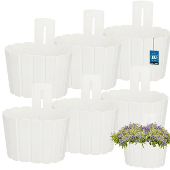 Kvetináč nástenný antracit wisząca 200 MM Sada 6 ks..