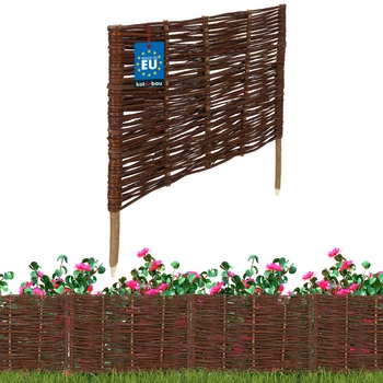 Prútený záhradný plot riadený palisáda lemovanie 60x40 cm