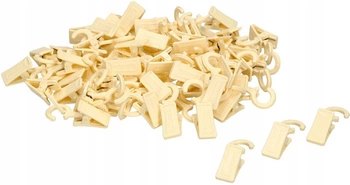 Plastové žabky na drevený garniž sada 100 ks.