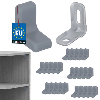 Nábytková uhlová konzola s uzáverom jaseň sada 25 ks.