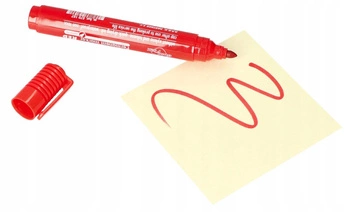 Permanentný popisovač červený vodeodolný okrúhly