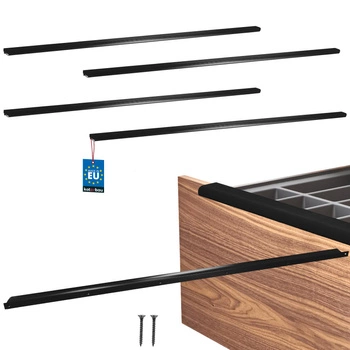 Úchyt nábytkový hliníkový čierny mat 980/1000 mm sada 4 ks.